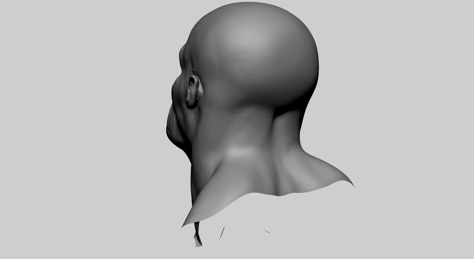 Stylized Male Head B 3D model_4