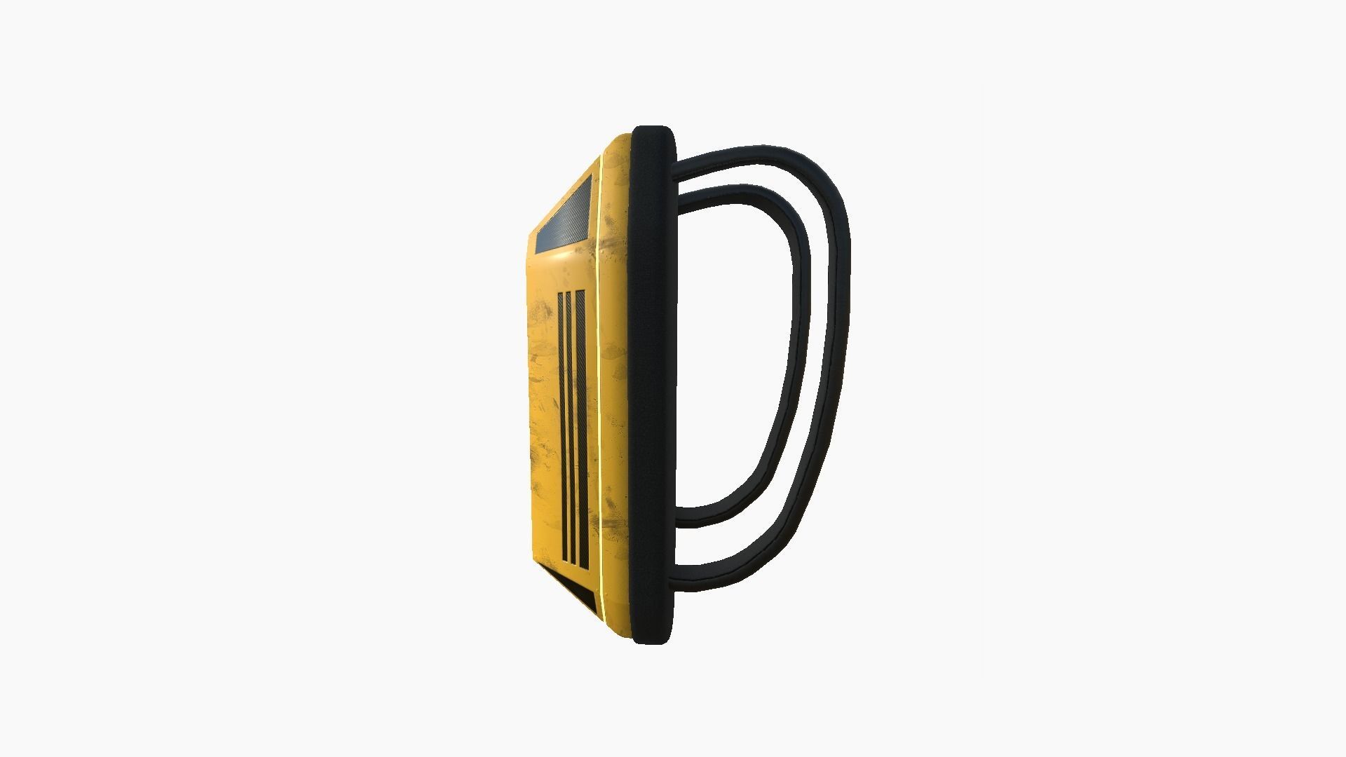 SciFi Backpack E02 Yellow - Fashion Character Design Low-poly 3D model_4