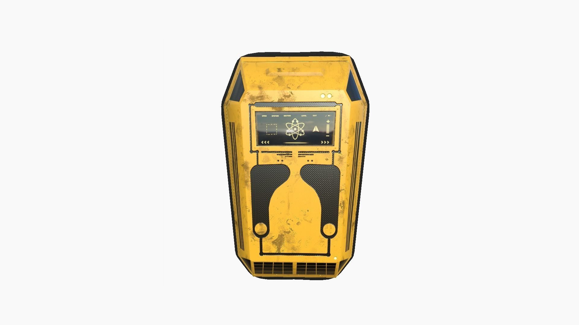 SciFi Backpack E02 Yellow - Fashion Character Design Low-poly 3D model_1