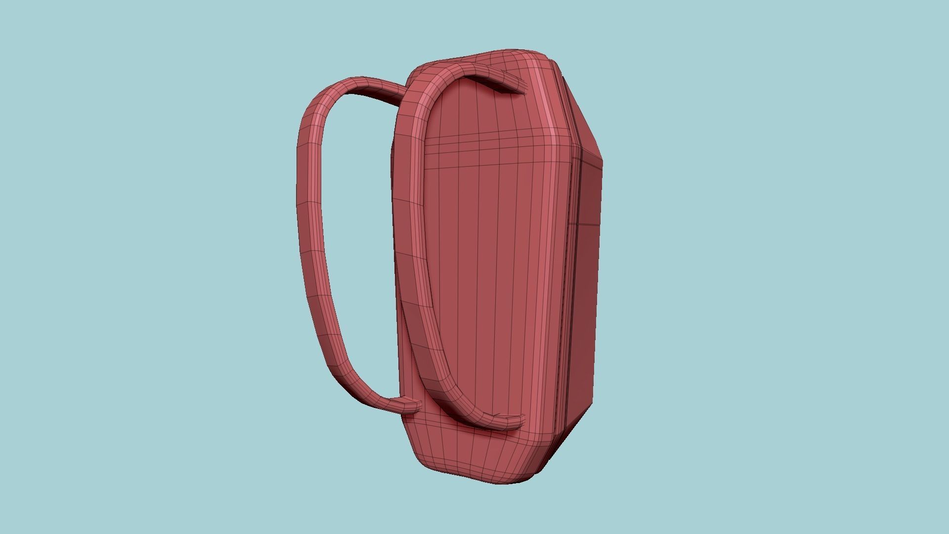 SciFi Backpack E02 Yellow - Fashion Character Design Low-poly 3D model_18