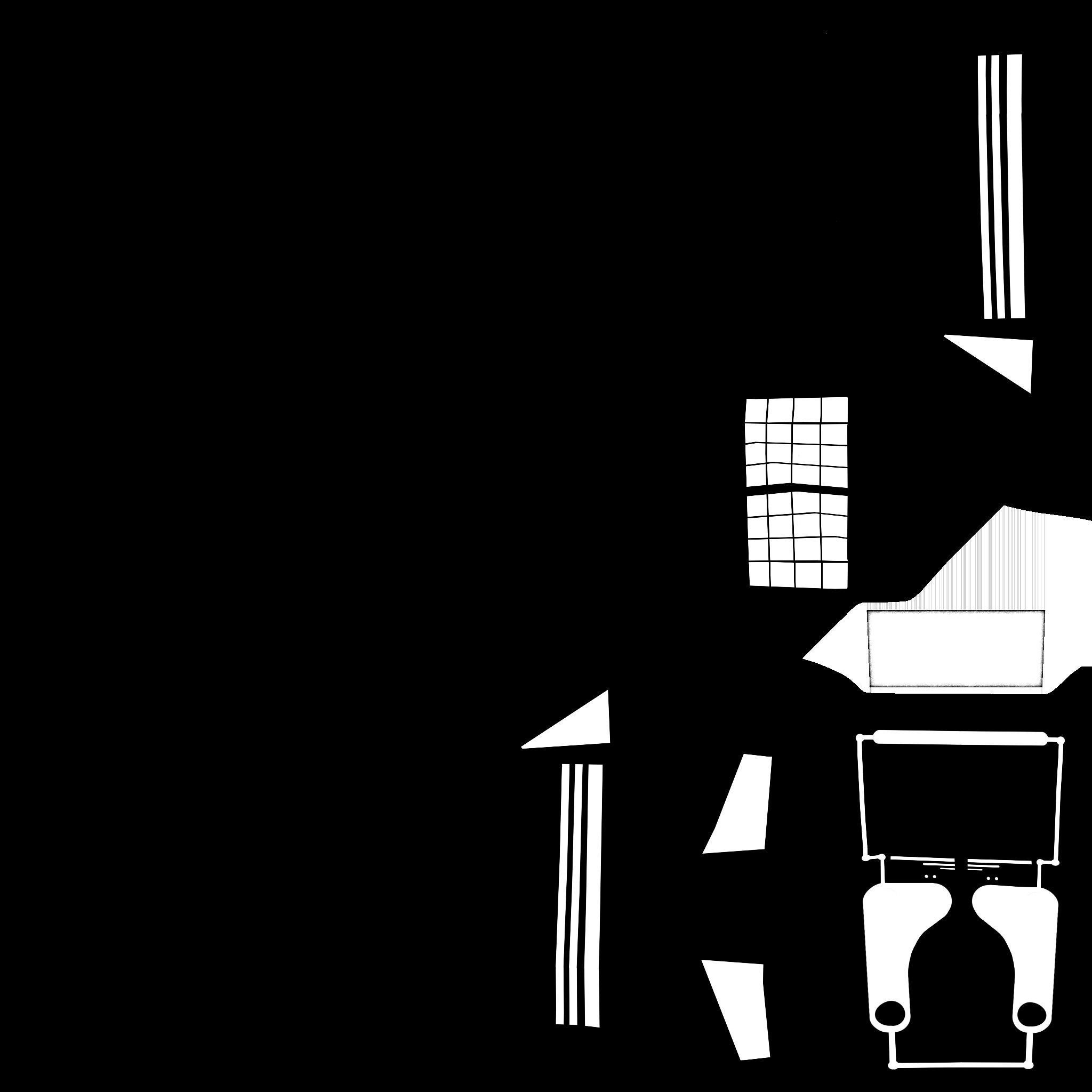 SciFi Backpack E03 Black Gold - Fashion Character Design Low-poly 3D model_24