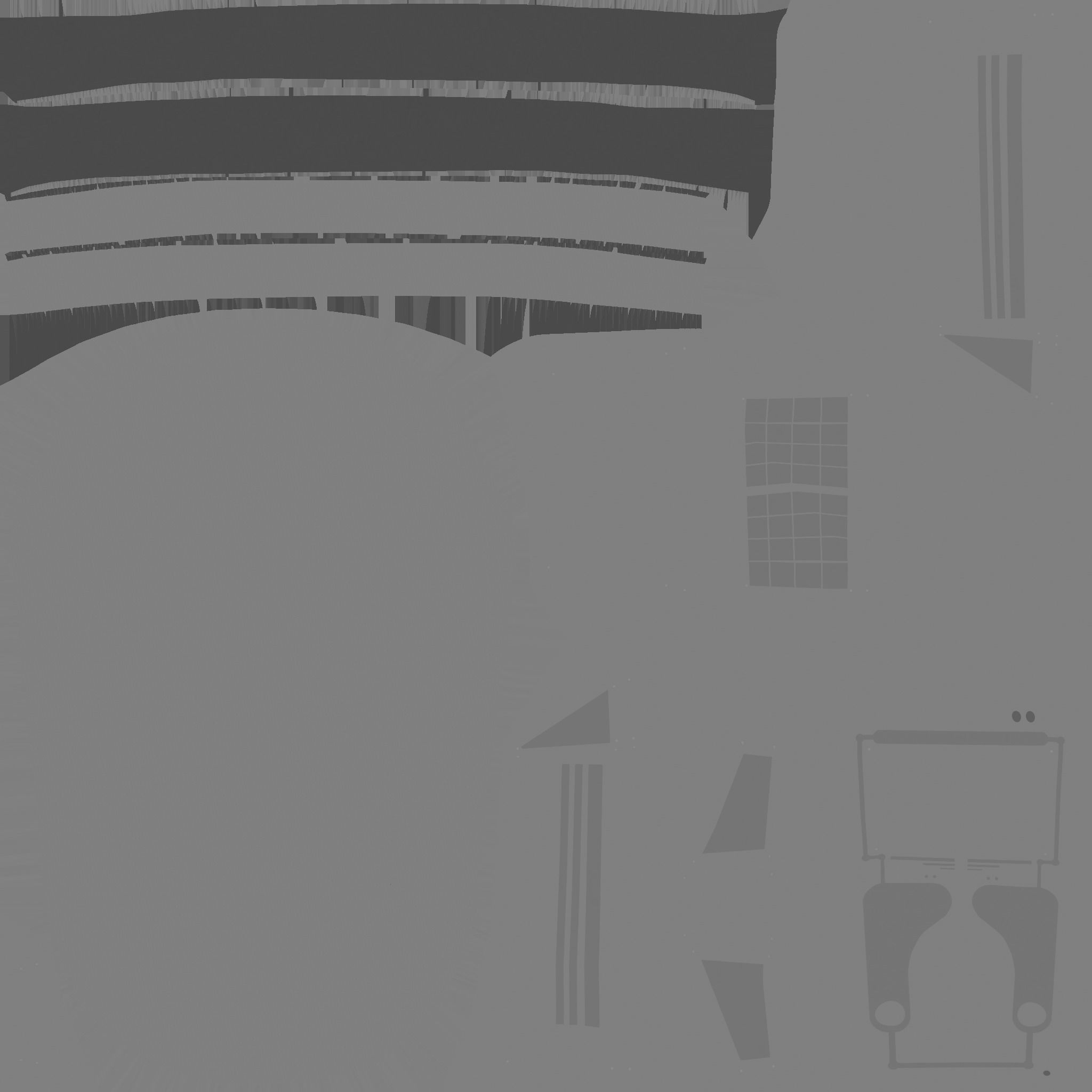 SciFi Backpack E04 White Gold - Fashion Character Design Low-poly 3D model_23