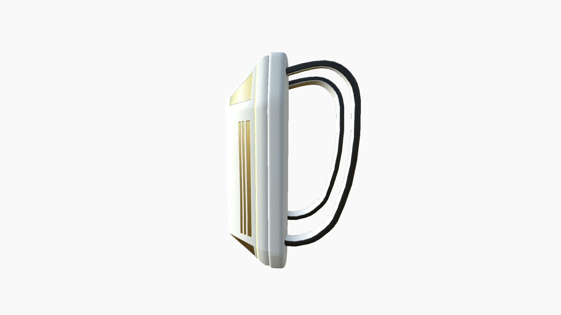 SciFi Backpack E04 White Gold - Fashion Character Design Low-poly 3D model_4