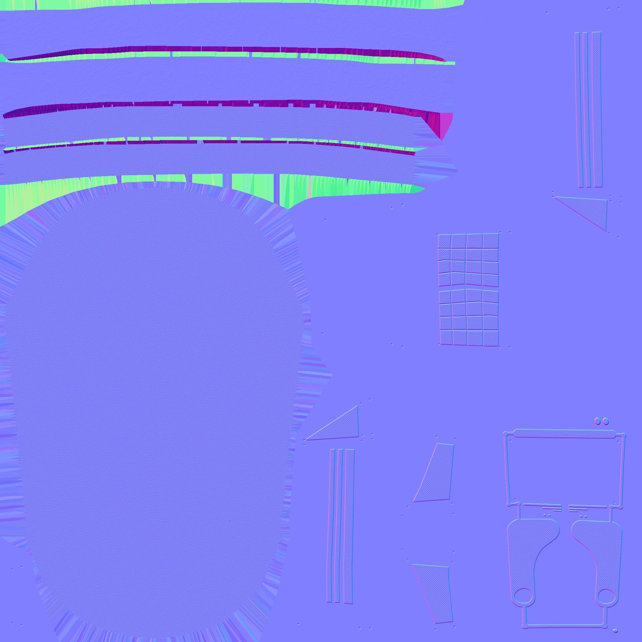 SciFi Backpack E04 White Gold - Fashion Character Design Low-poly 3D model_25