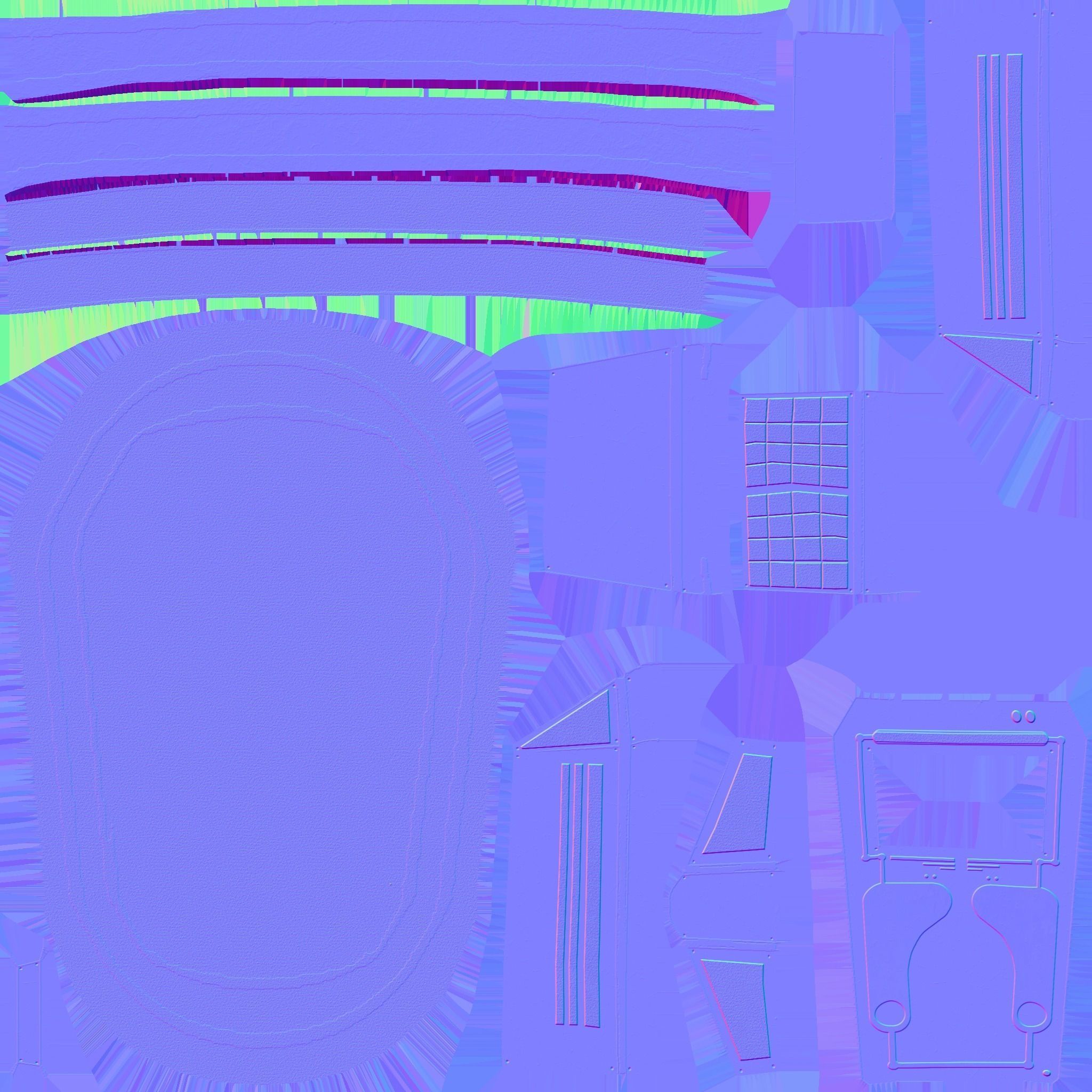 SciFi Backpack E05 Steel Bright - Fashion Character Design Low-poly 3D model_25