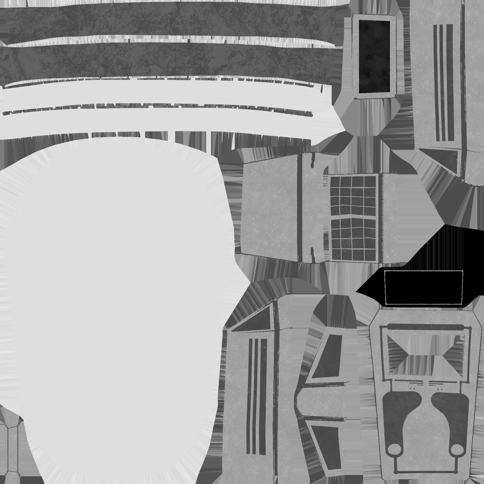 SciFi Backpack E05 Steel Bright - Fashion Character Design Low-poly 3D model_27