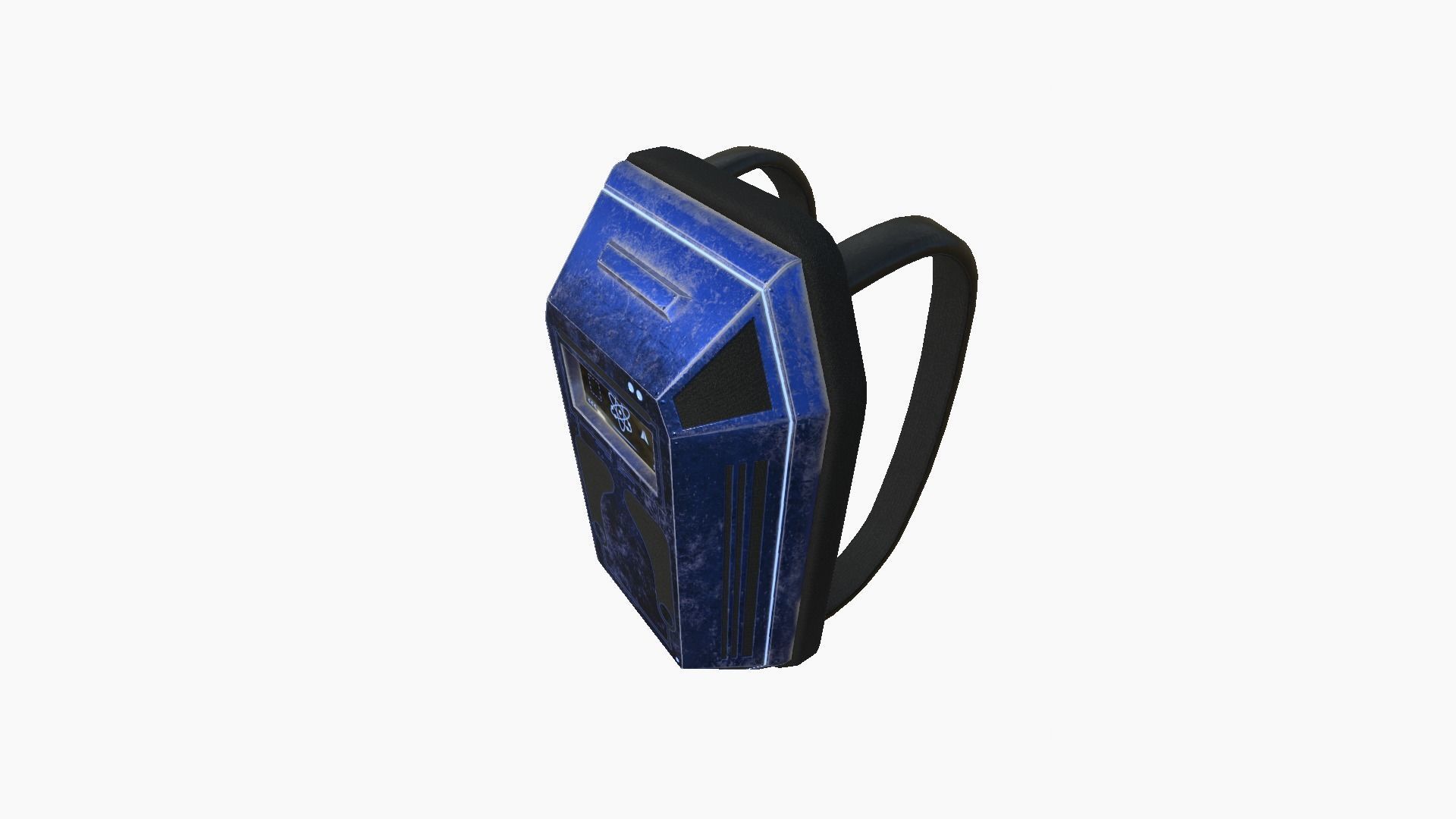 SciFi Backpack E06 Blue - Fashion Character Design Low-poly 3D model_2