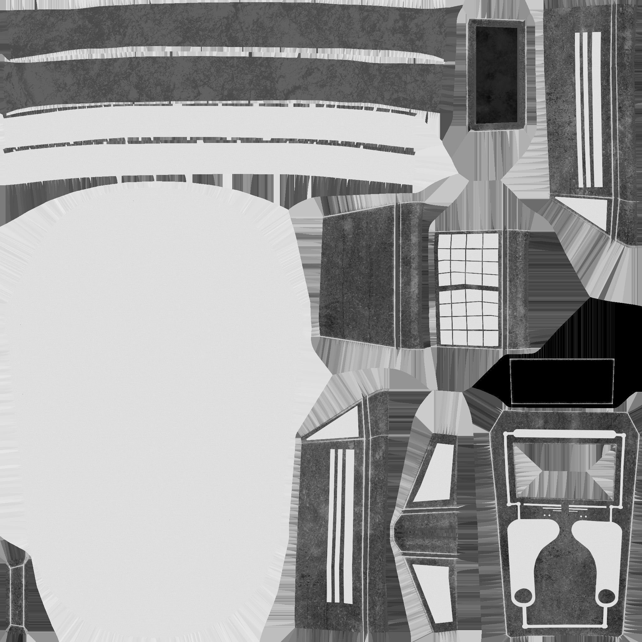 SciFi Backpack E06 Blue - Fashion Character Design Low-poly 3D model_27