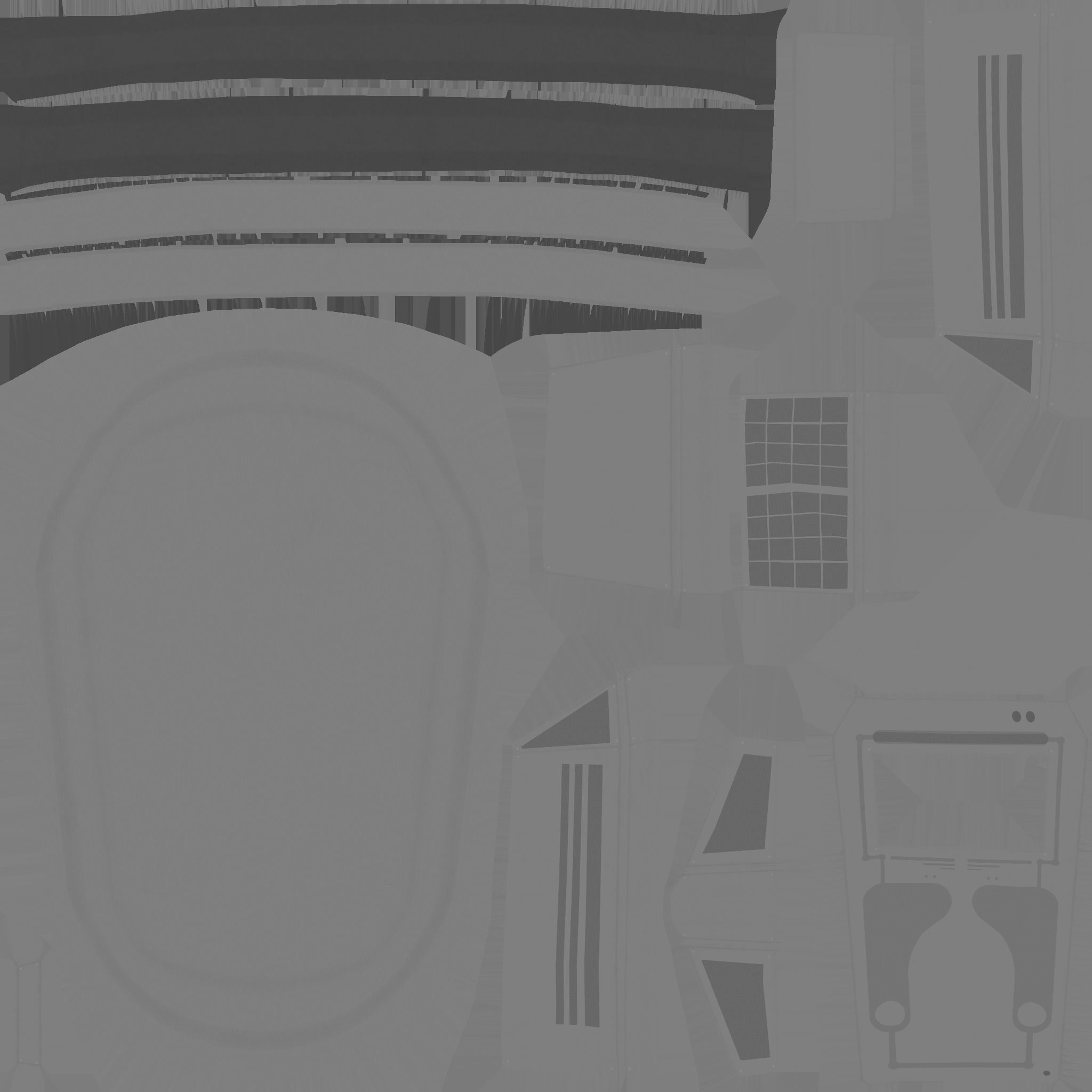 SciFi Backpack E06 Blue - Fashion Character Design Low-poly 3D model_23