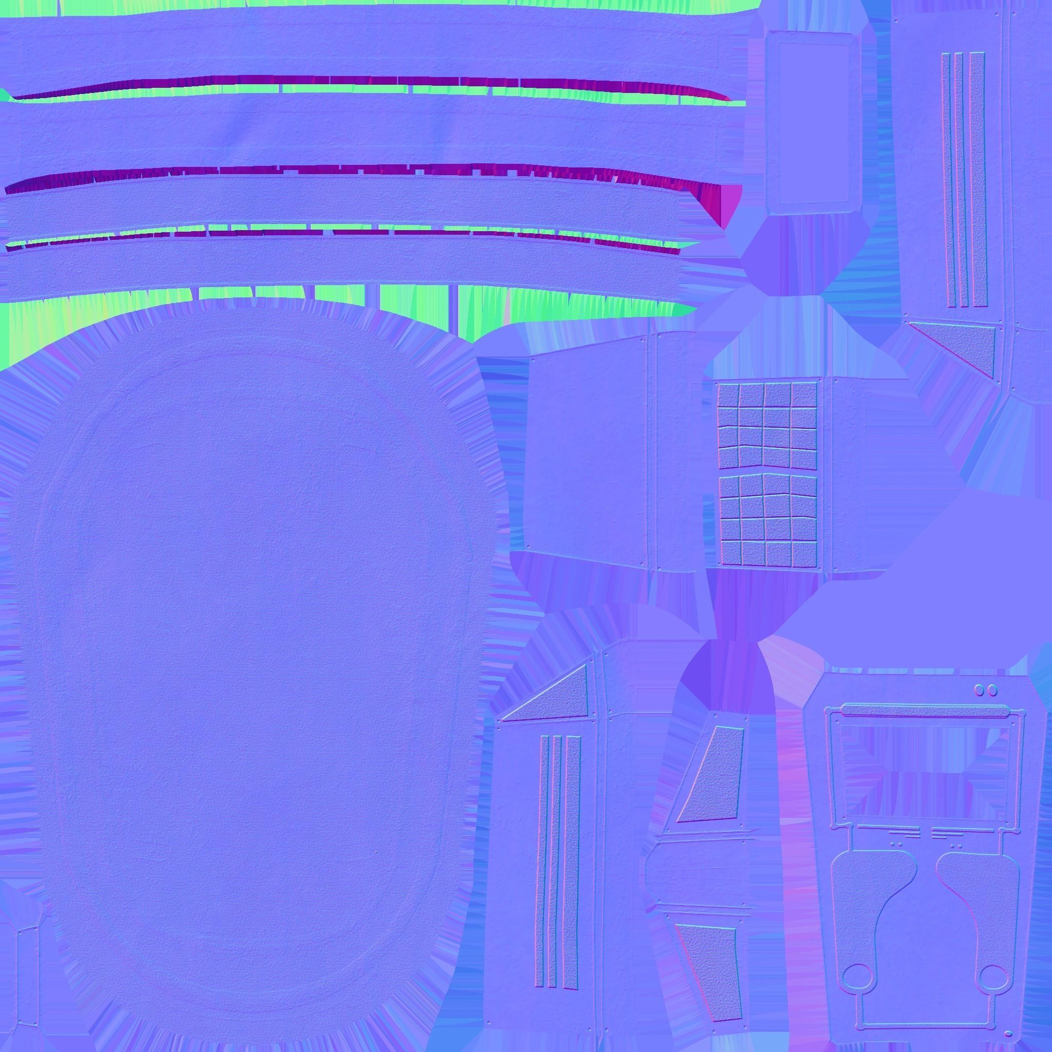 SciFi Backpack E06 Blue - Fashion Character Design Low-poly 3D model_25