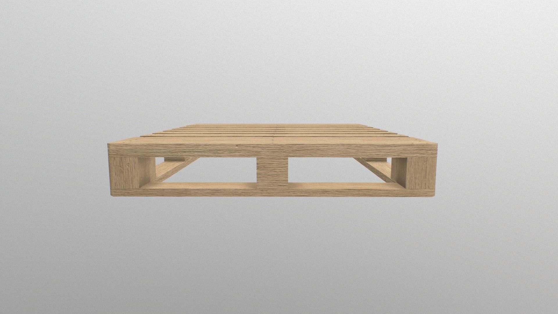 Euro Pallete Low-poly 3D model_4