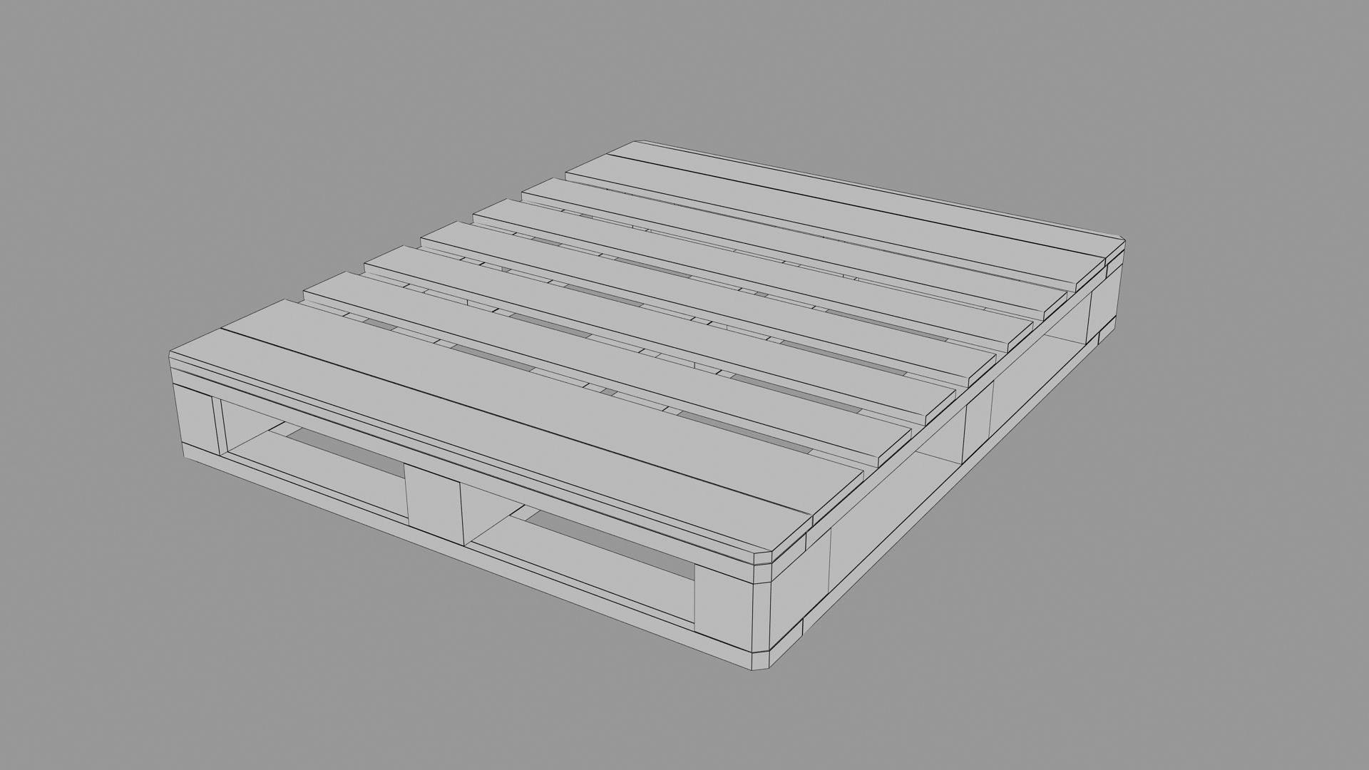 Euro Pallete Low-poly 3D model_26