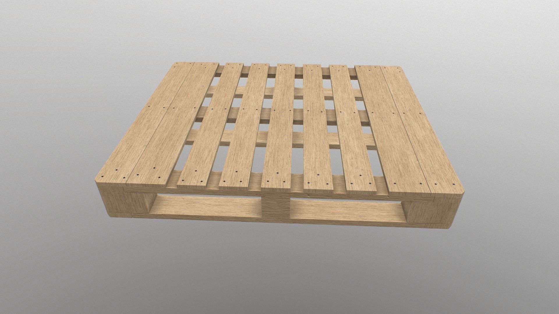 Euro Pallete Low-poly 3D model_2