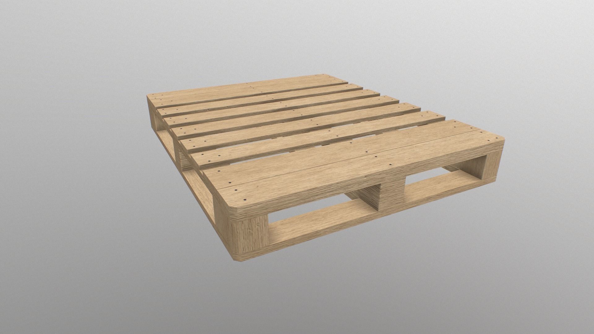 Euro Pallete Low-poly 3D model_3