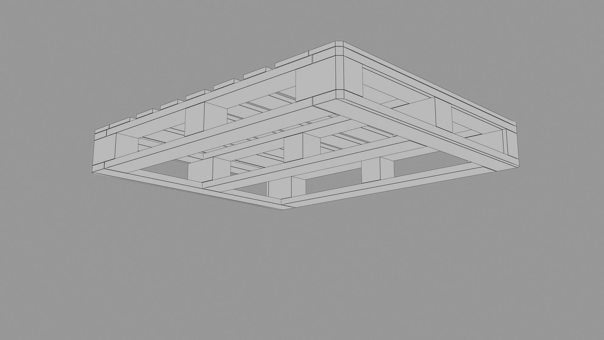 Euro Pallete Low-poly 3D model_35