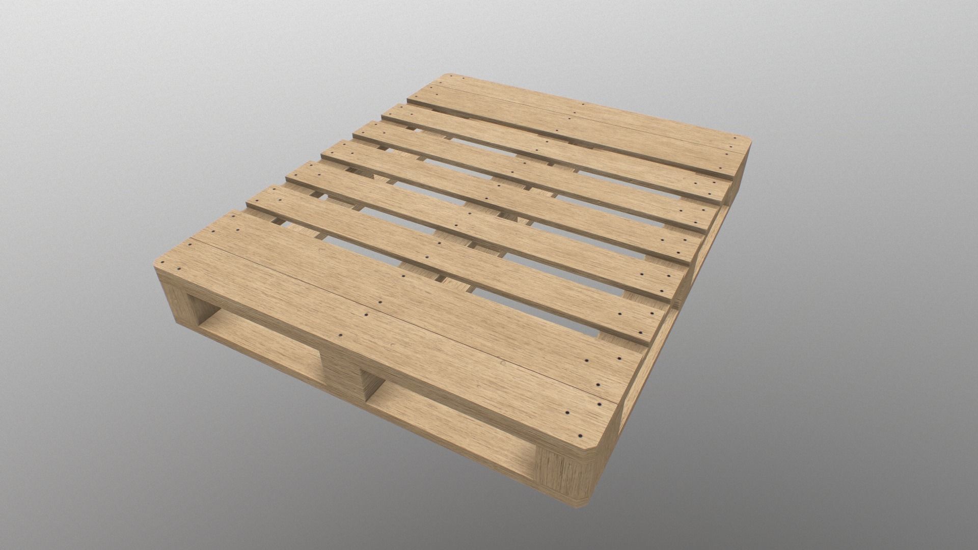 Euro Pallete Low-poly 3D model_1