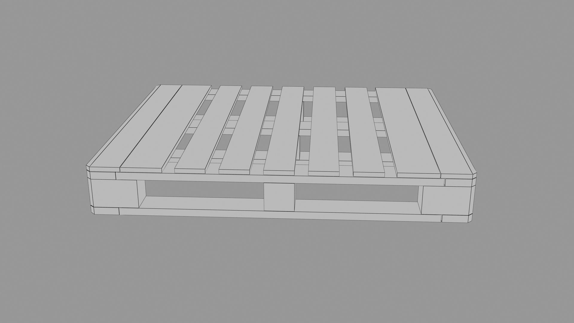 Euro Pallete Low-poly 3D model_27