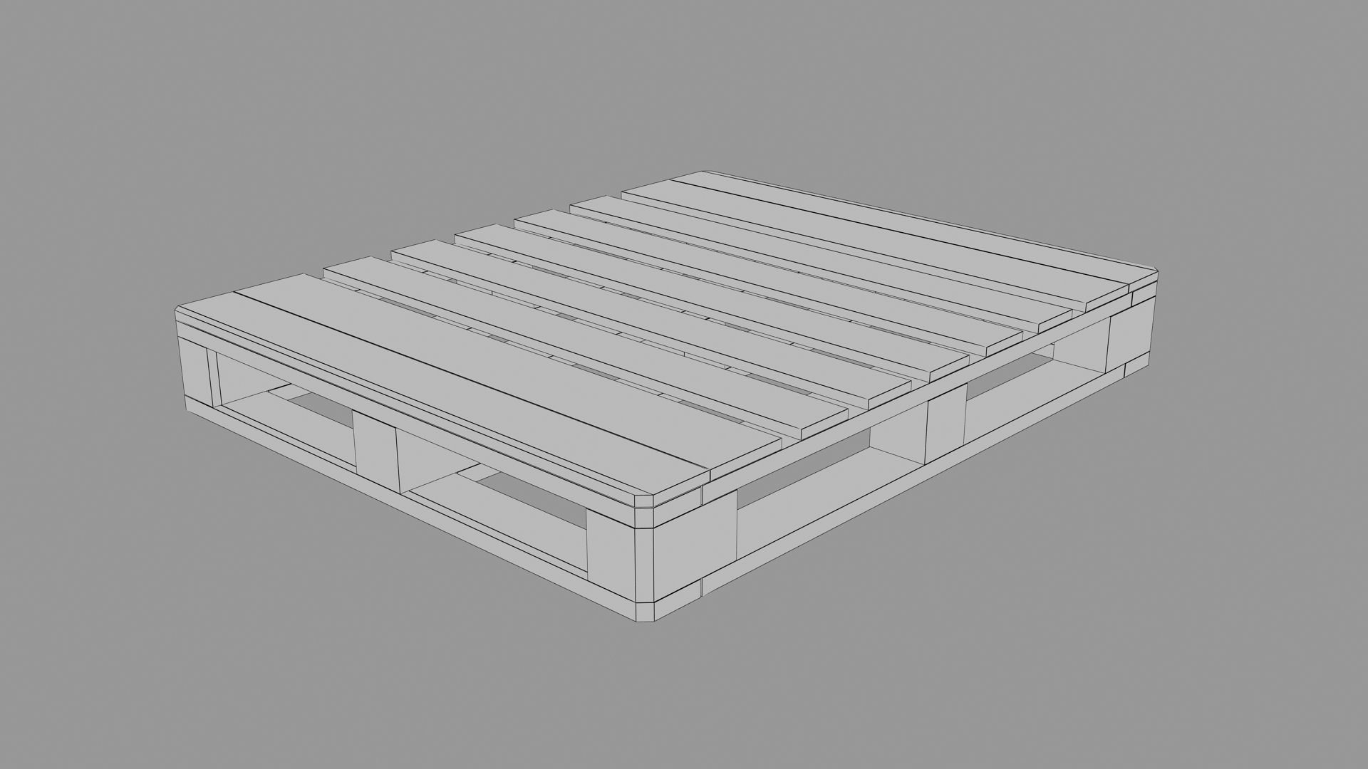 Euro Pallete Low-poly 3D model_29
