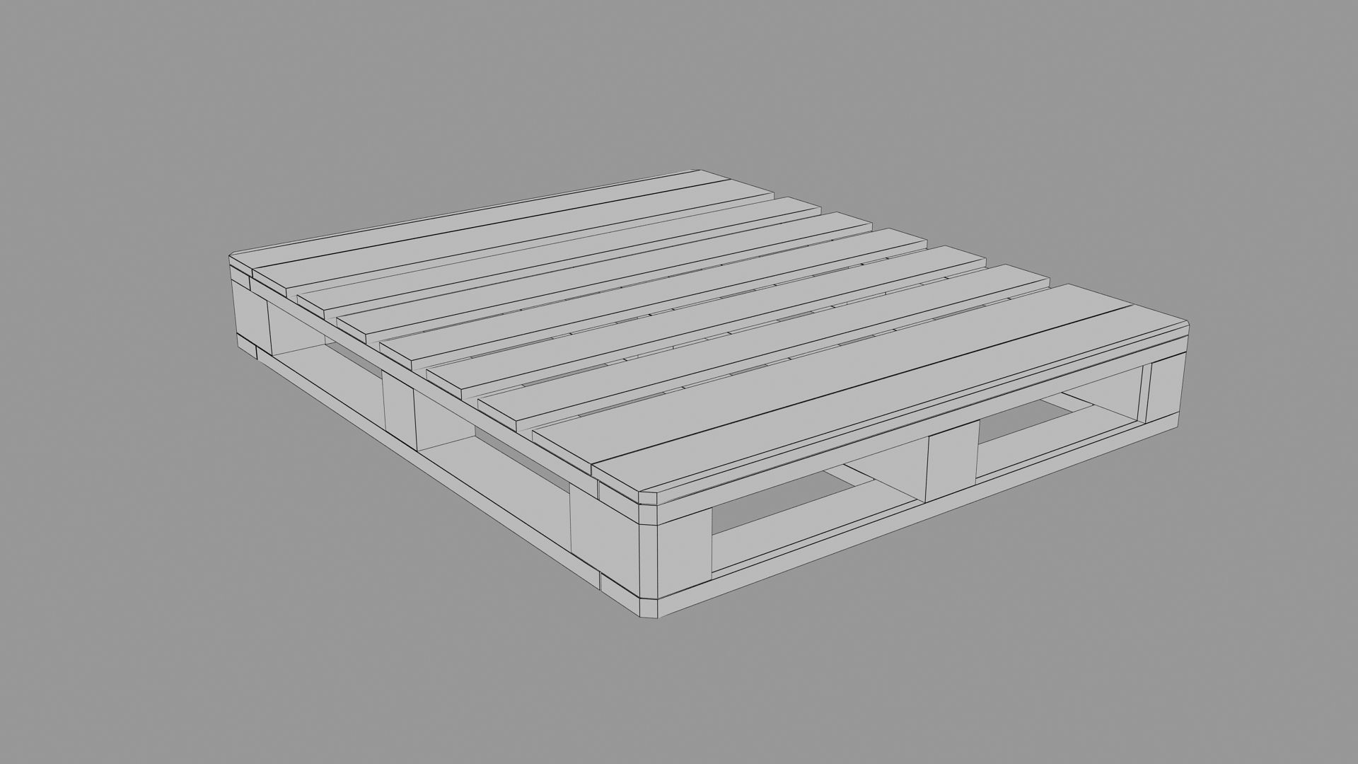 Euro Pallete Low-poly 3D model_28