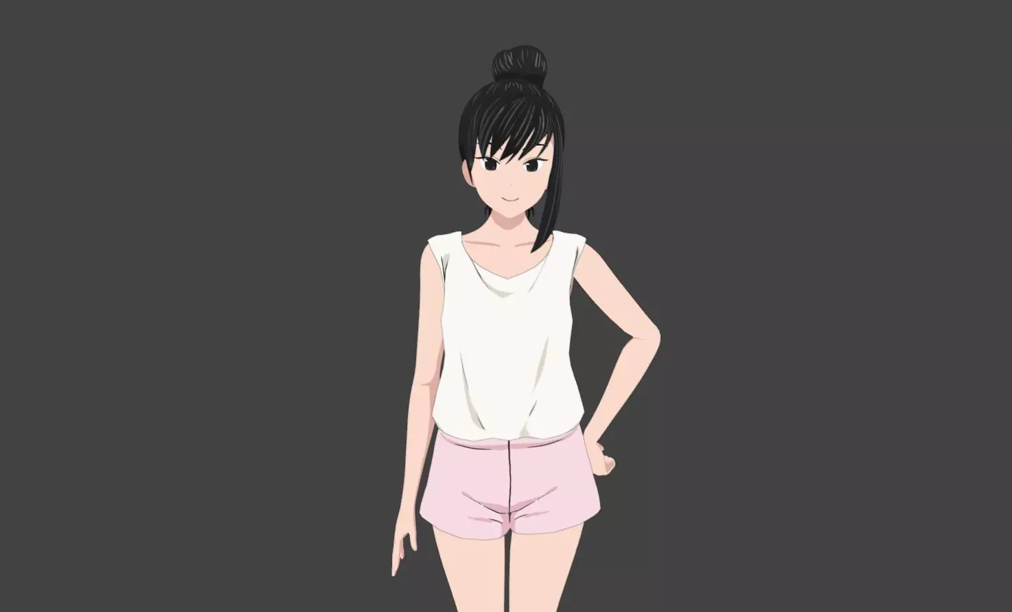 Reiko - Super Cub - Rigged Low-poly 3D model