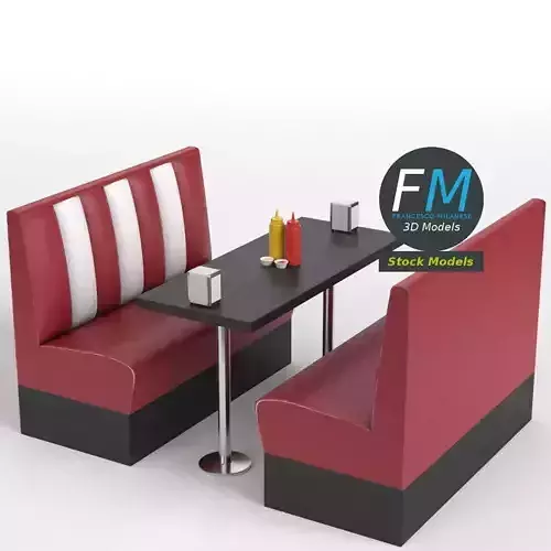 Diner booth set 2