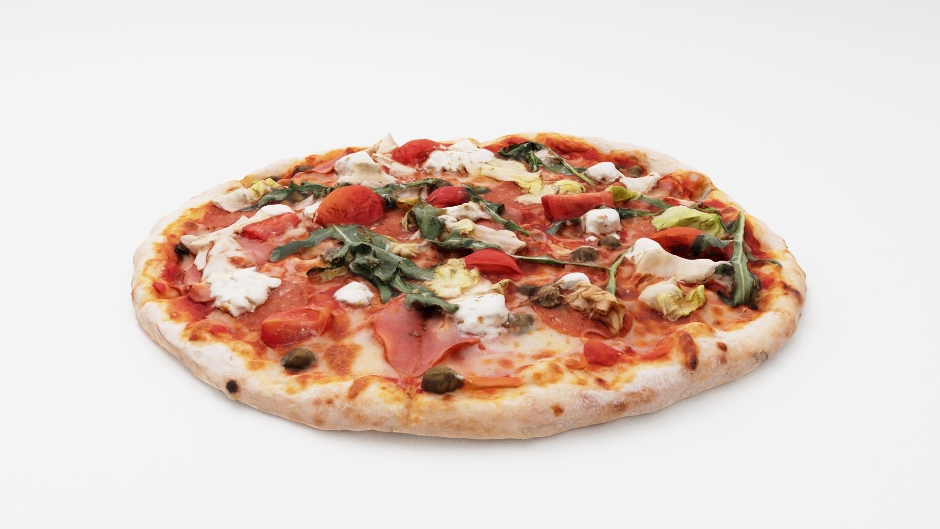 Pizza Collection 6 items italian food  3D model_7