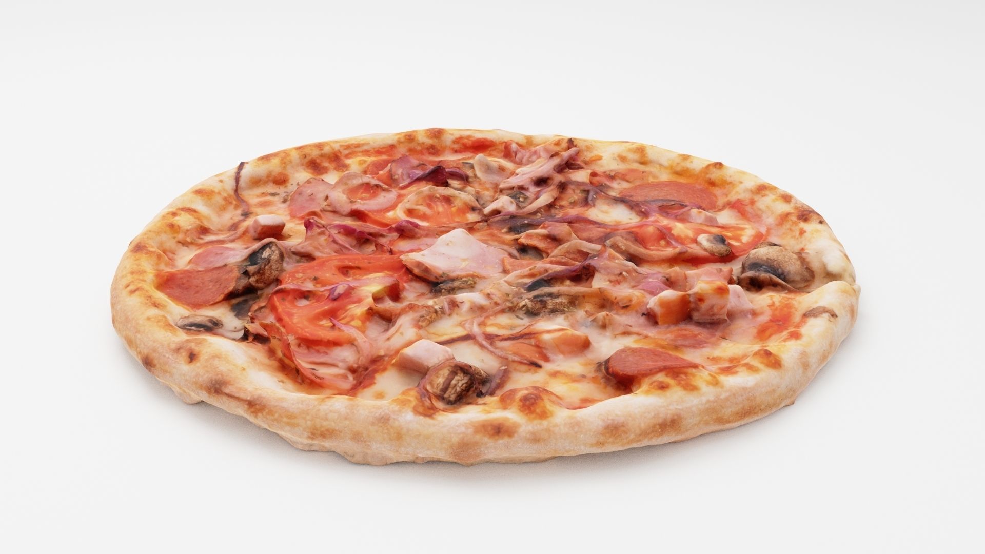 Pizza Collection 6 items italian food  3D model_6