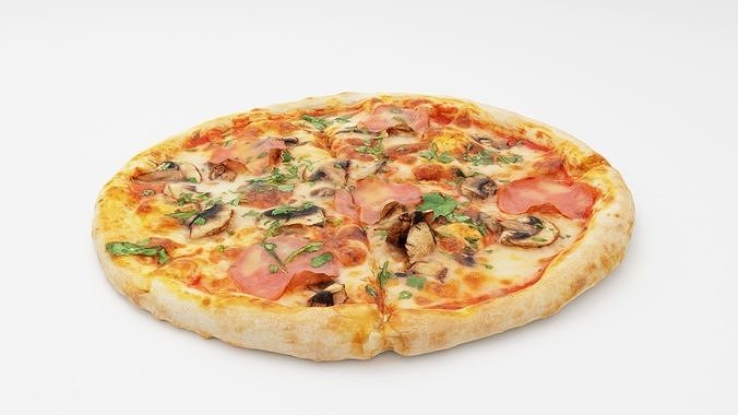 Pizza Collection 6 items italian food  3D model 4