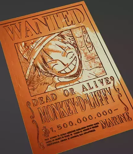 Luffy Wanted Poster-One Piece