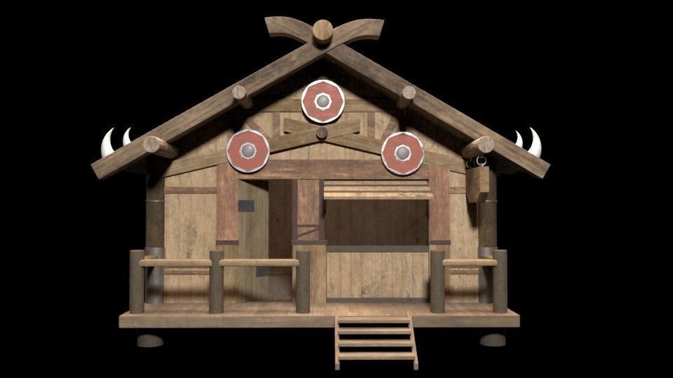 Viking smithy Free low-poly 3D model_1