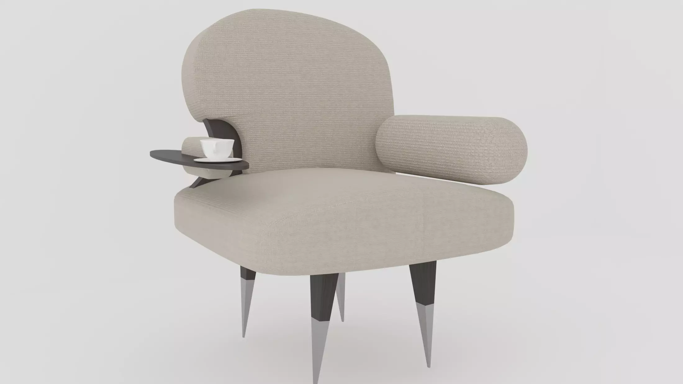 seatting chair with cup 3D model
