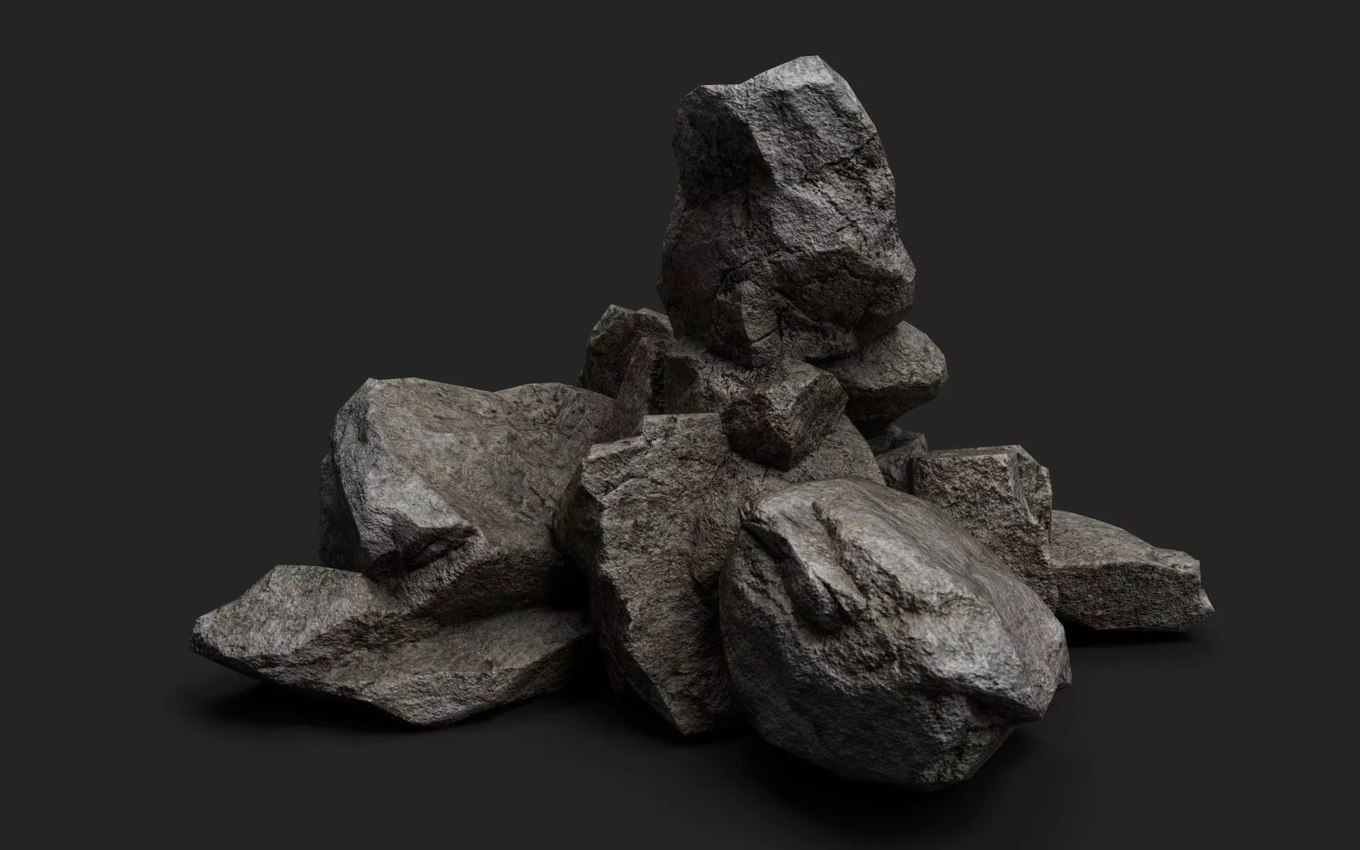 Rock 22-1 Low-poly 3D model_0
