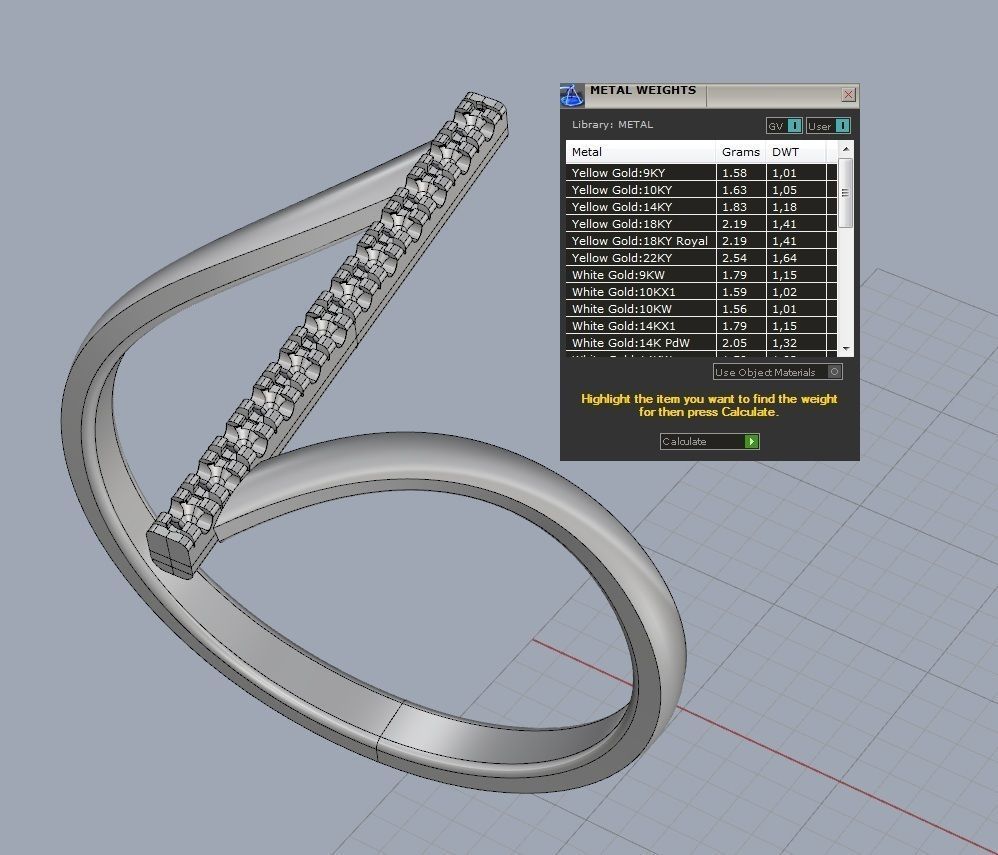 Ring with diamonds 3D print model Free 3D print model_9