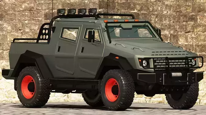 Armored pickup vehicle