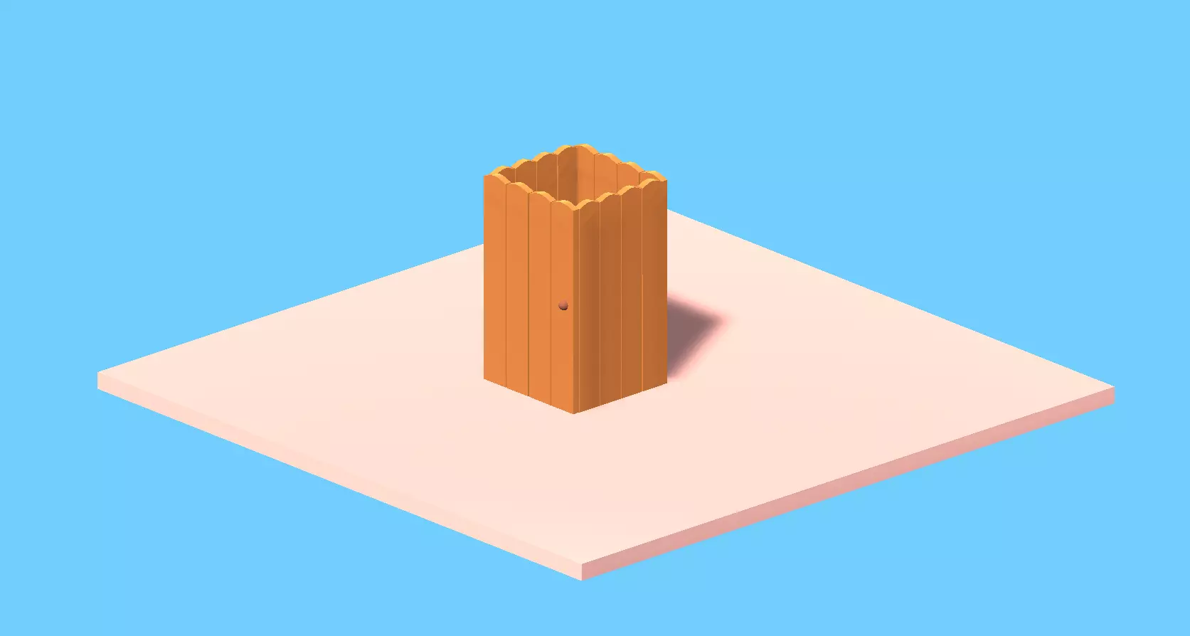 Beach Cabin Lowpoly Beach Prop Low-poly 3D model_0