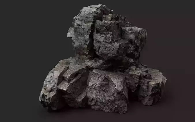 Rock 22-3 Low-poly 3D model
