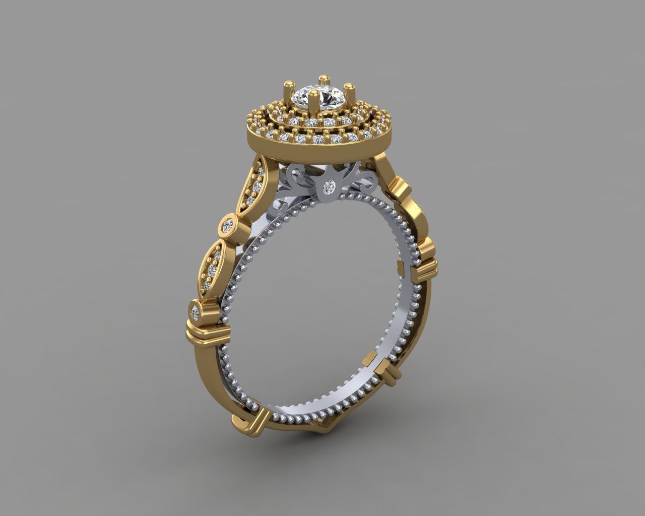 Diamond Engagement Ring 8-MW 3D print model_15