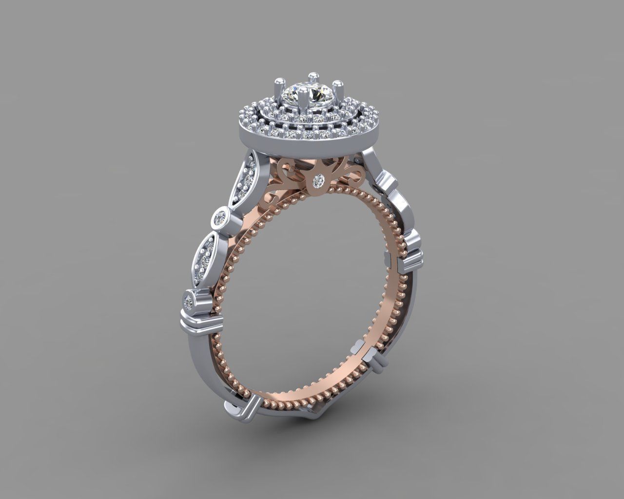 Diamond Engagement Ring 8-MW 3D print model_10