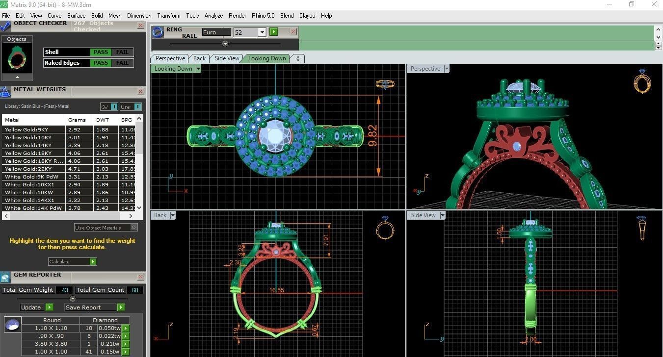 Diamond Engagement Ring 8-MW 3D print model_3