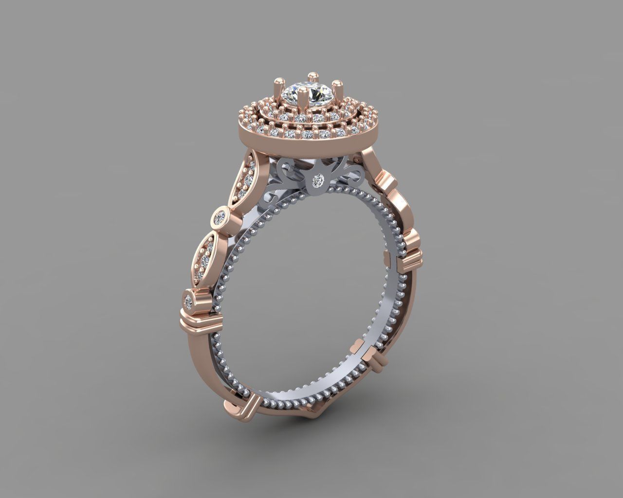 Diamond Engagement Ring 8-MW 3D print model_5