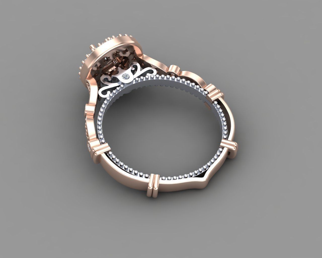 Diamond Engagement Ring 8-MW 3D print model_8