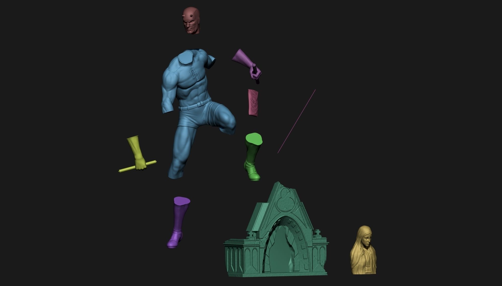 Daredevil - Marvel 3D print model_14
