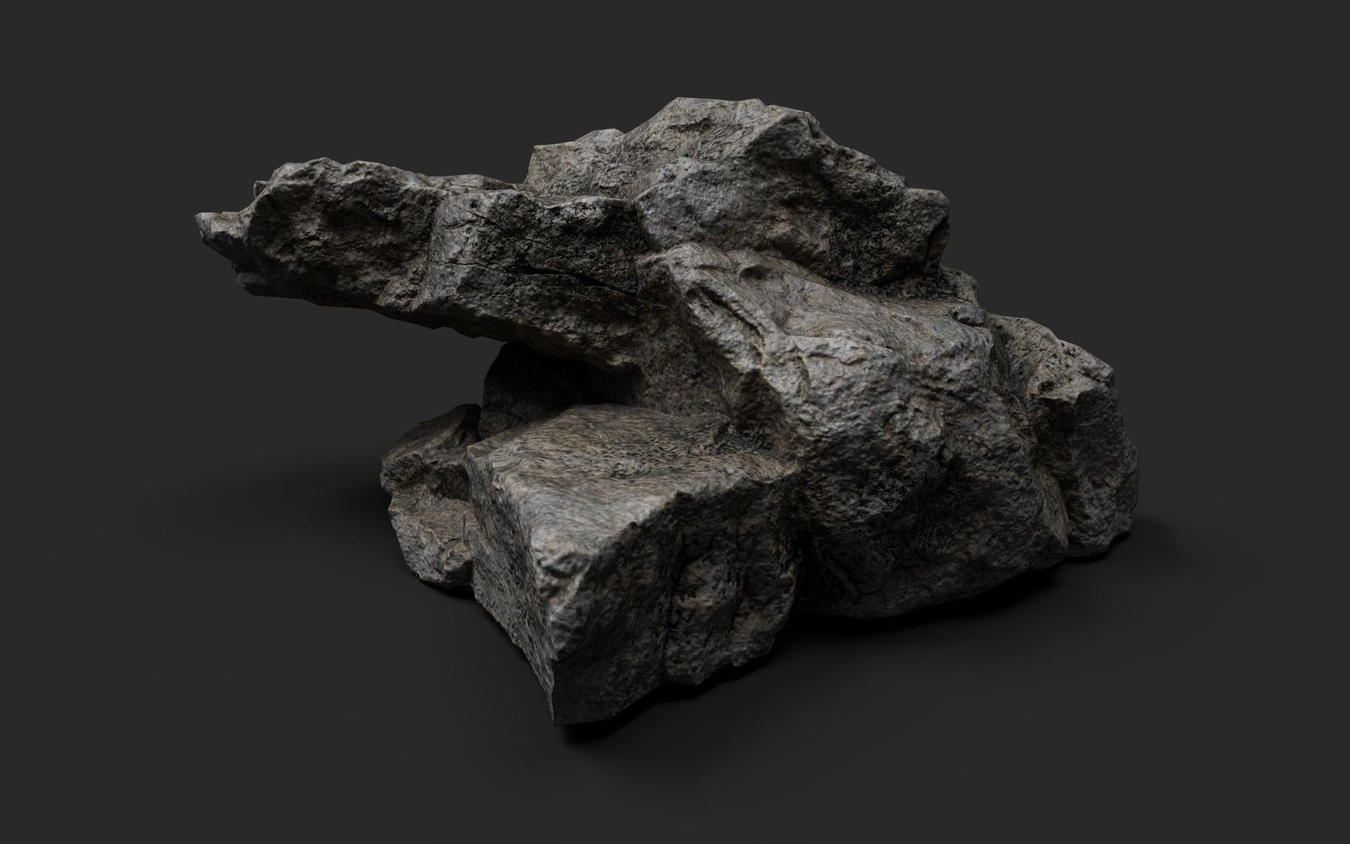 Rock 22-4 Low-poly 3D model_4