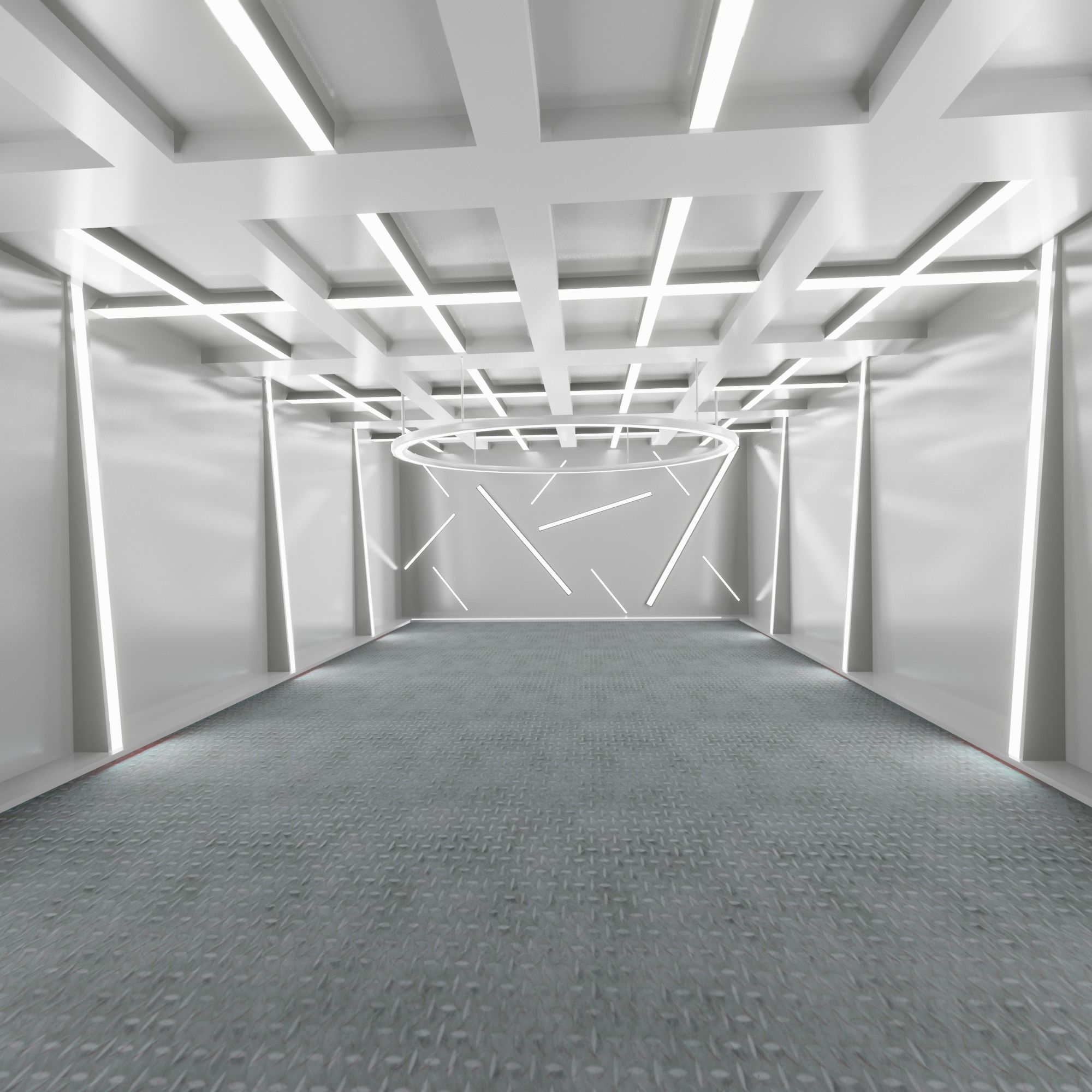 Car studio interior 3D model_1