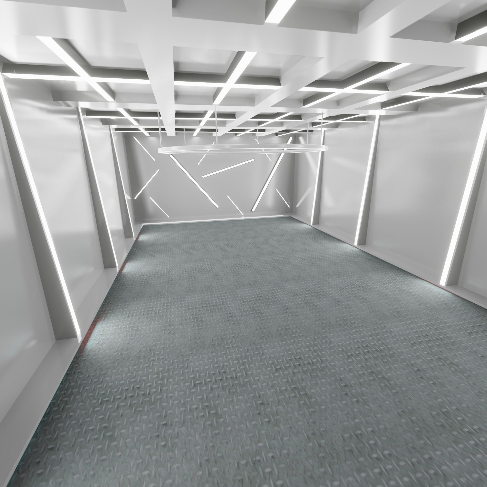 Car studio interior 3D model_2