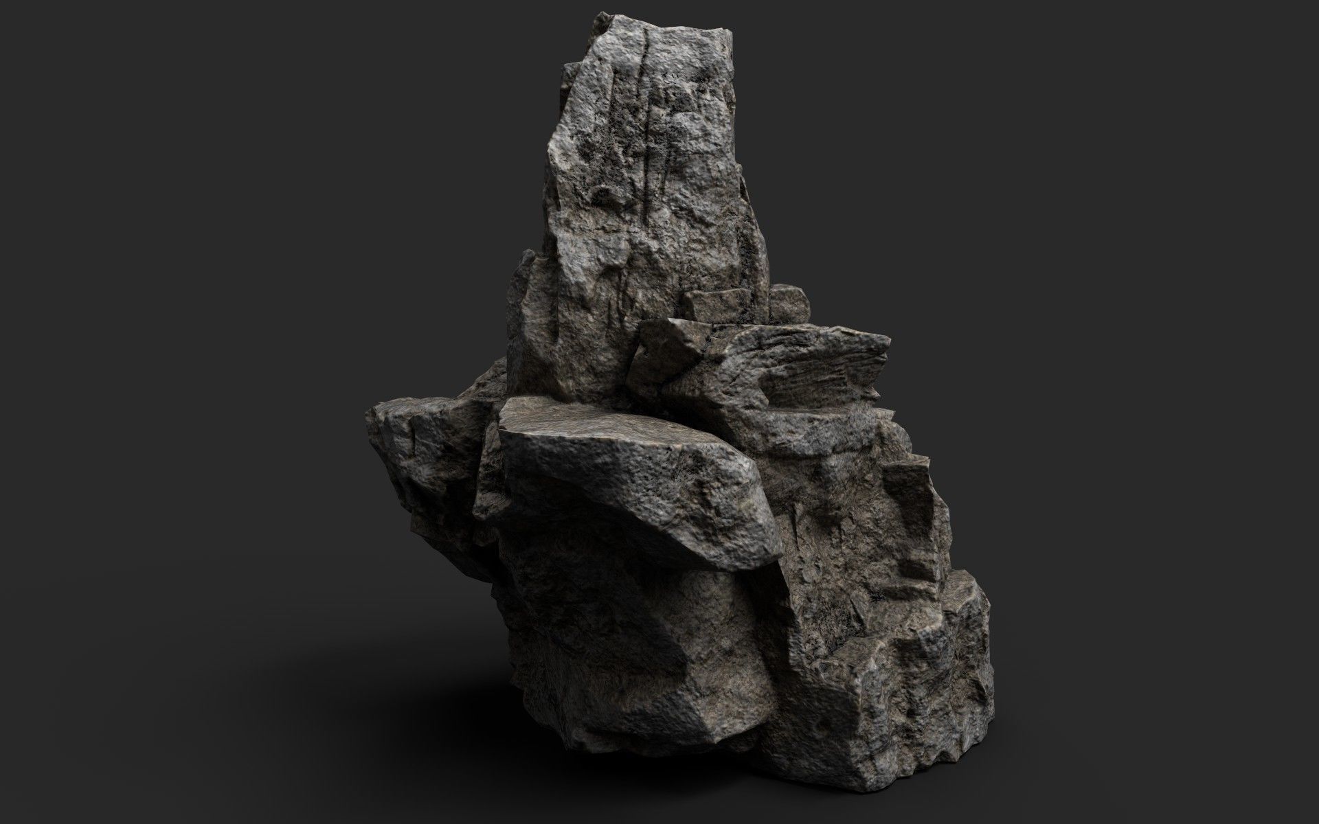 Rock 22-5 Low-poly 3D model_1
