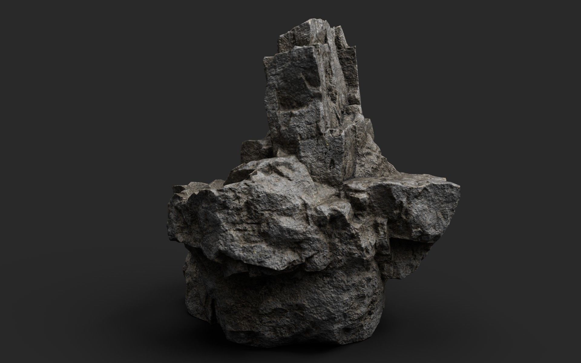Rock 22-5 Low-poly 3D model_3