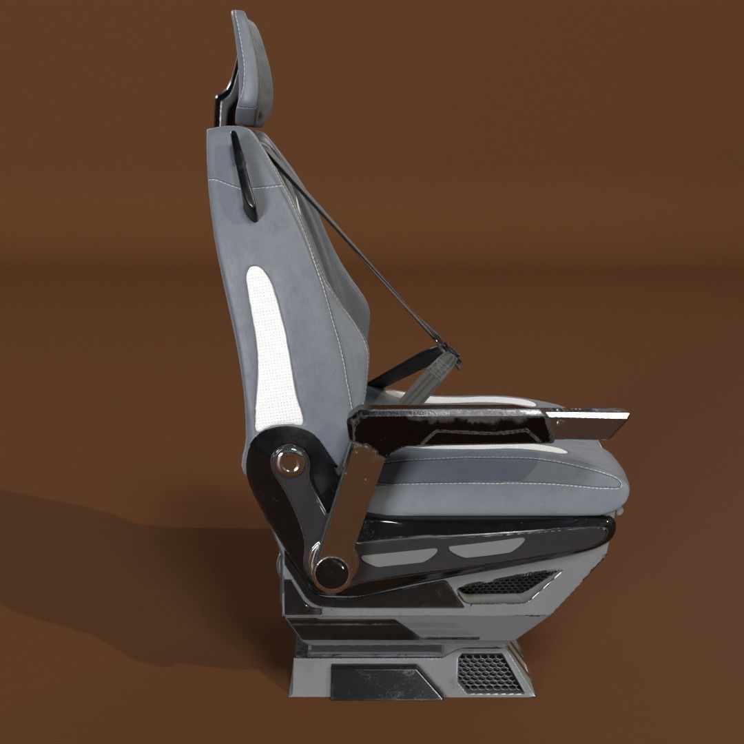 sci-fi seat Free low-poly 3D model_2