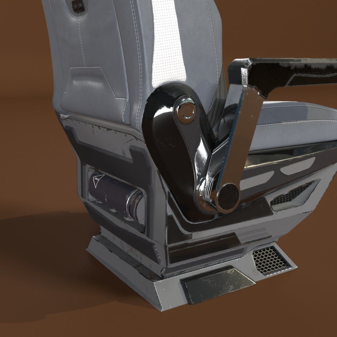 sci-fi seat Free low-poly 3D model_5