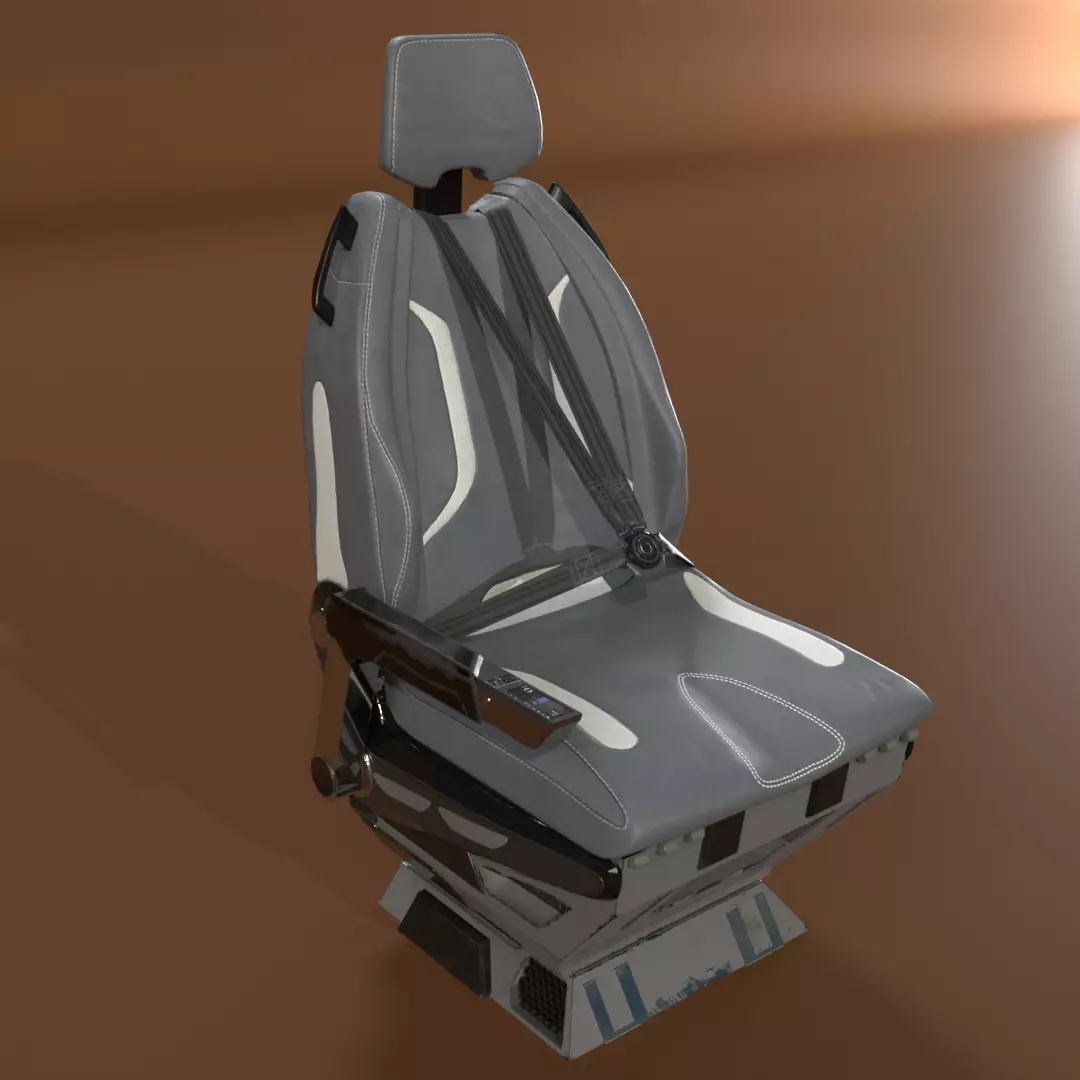 sci-fi seat Free low-poly 3D model_0